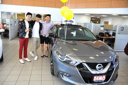 三位將會回港成為TVB明日之星的「型男家族」冠軍鍾君揚、亞軍楊灌澤及三號丁子朗,  均對Nissan  Maxima 情有獨鍾。