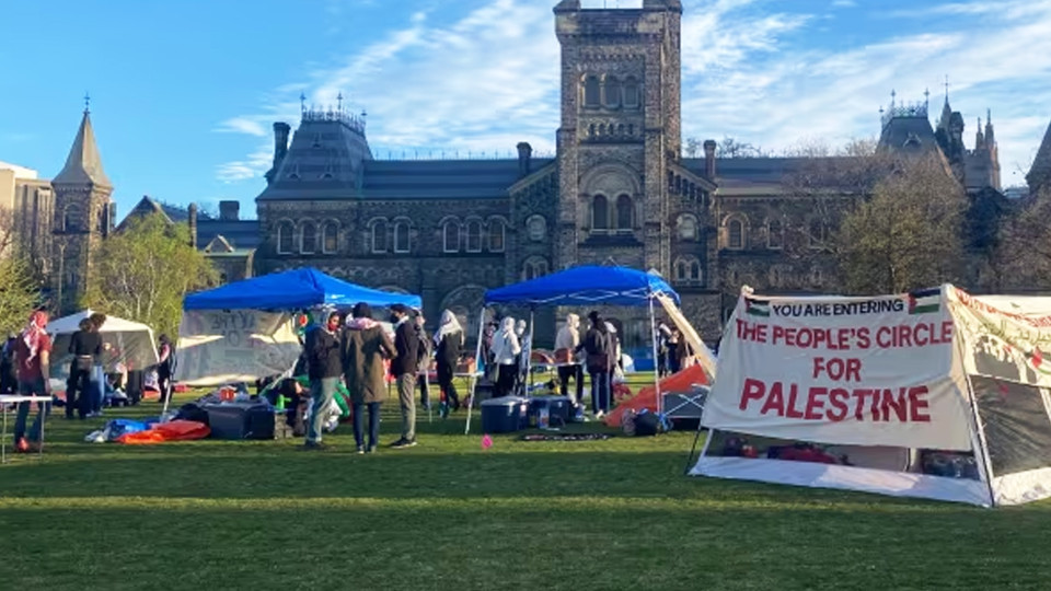 安省高等法院批准多倫多大學拆除校園內支持巴勒斯坦示威營地所需的強制令