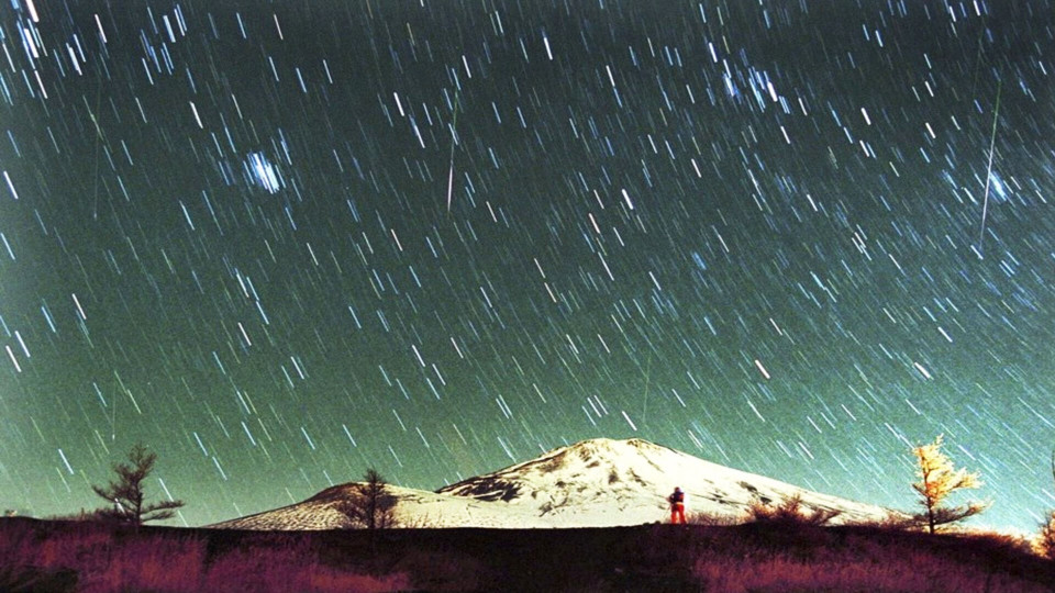 Supermoon and Meteor